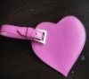 Leather Heart Luggage Tag