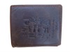 Leather Mens Black Wallet Bifold Purse Hanger