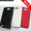 Leather Skin Hard Case Deluxe Back Cover for Samsung i9220 galaxy note N7000 Black White Red 3Colors
