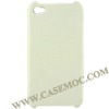 Leather Surface Hard Cover Case for iPhone 4(White)