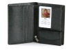 Leather black gentlemen wallet of surplus/exces stocklot/CN overstock