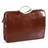 Leather briefcase ladies & men - business bag brown, business briefcase, conference briefcase