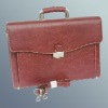 Leather business briefcase fou office worker