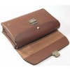 Leather business briefcase/good security