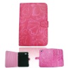 Leather case for samsung Galaxi tab P1000(flower design)