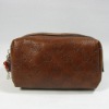 Leather cosmetic bag