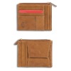 Leather credit card holder and zip purse