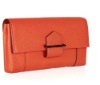 Leather envelope clutch