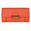 Leather envelope clutch