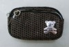 Leather lady purses with little bear