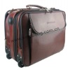 Leather laptop trolley bag, pu, high end trolley