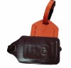 Leather luggage tag