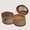 Leather makeup vanity case with mirror