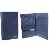 Leather passport holder in blue color