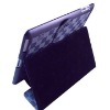 Leather standing bag for ipad 2 with elegant grid