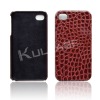 Leather sticker hard case for iPhone4