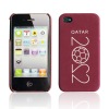 Leather sticker hard case for iPhone4