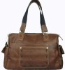 Leather tote bag