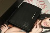 Leather wallet for men,black color,D-7022