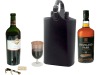 Leather wine bottle tote