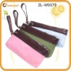 Leather wristlet pouch bag wallet