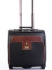 Legend 18inch genuine leather luggage case, brown/back/red