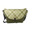 Lemon Grass Plaid Rickshaw Messenger Bag