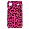 Leopard Back Hard Case Cover Skin for Samsung Galaxy S I9000 (Hot pink)