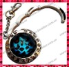 Leopard Foldable Bag Hanger/Purse Hook with Mirror Key Chain