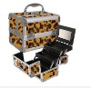 Leopard Makeup Train Case with Mirror