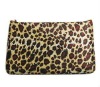Leopard grain cosmetic bag