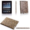 Leopard leather back case for ipad 2