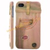 Light Brown Fashion Jeans Hard Cover Shell Skin For iPhone 4G