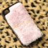 Light Pink Feather Coated Electroplate Cover Skin Protect For iPhone 4 4S