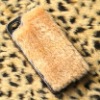 Light Yellow Feather Coated Electroplate Skin Case Shell For iPhone 4 4S