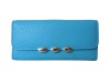 Light blue convenient silver hardware women lady purse