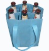 Light blue wine bottle bag for 6 beer bottles