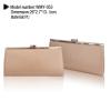 Light color metal frame leather Lady evening bag