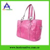 Light pink evening handbag for party female