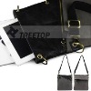 Light weight canvas & genuine leather bag for 10'' tablets PC, bag for ipad 2--HOT SELLING!!!