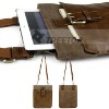 Light weight genuine leather bag for 10'' tablets PC, bag for ipad 2--HOT SELLING!!!