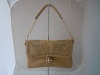 Light yellow women lay purse shoulder bag