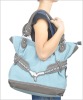 Lignt Blue PU Handbag