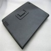 Litchi stria of left or right opening leather case for ipad2 with black color