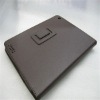 Litchi stria of left or right opening leather case for ipad2 with brown color