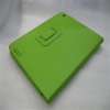 Litchi stria of left or right opening leather case for ipad2 with green color