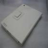 Litchi stria of left or right opening leather case for ipad2 with white color
