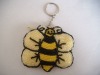 Little Bee Shaped Beaded coin purse with Key ring