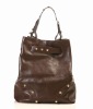 Lizzie Gunmetal Glossy Buffalo leather Shoulder bag