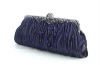 Long Satin Pleated Bridal/Evening/Party Clutch Handbag 025